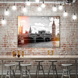 Leinwandbild mit Hintergrund 2 - London - Westminster Bridge - Hustling Sharks