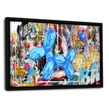 Leinwandbild mit Schattenfuge "schwarz" - BALLOON DOG - Hustling Sharks