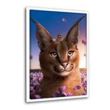 Leinwandbild mit Schattenfuge "weiß" - Caracal Flowers - Hustling Sharks