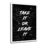 Leinwandbild mit Schattenfuge "weiß" - TAKE IT - Hustling Sharks