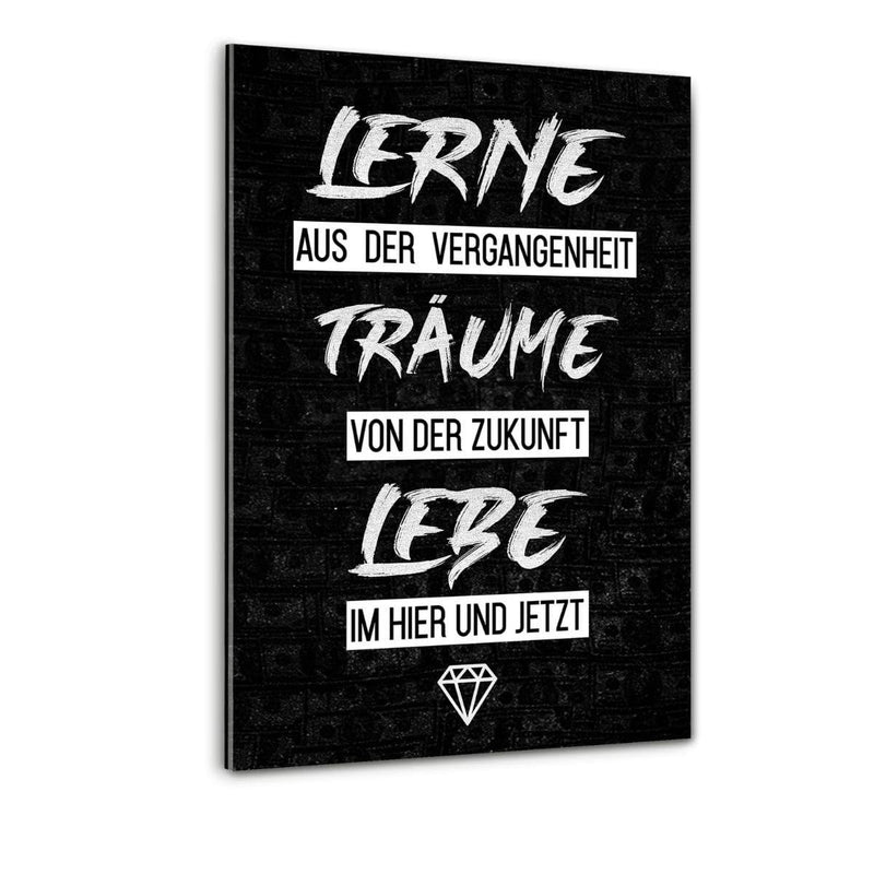 LERNE, TRÄUME UND LEBE! - Plexiglasbild - Hustling Sharks