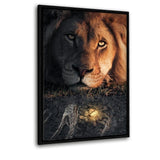 Lion Fossil - Leinwandbild mit Schattenfuge "schwarz" - Hustling Sharks