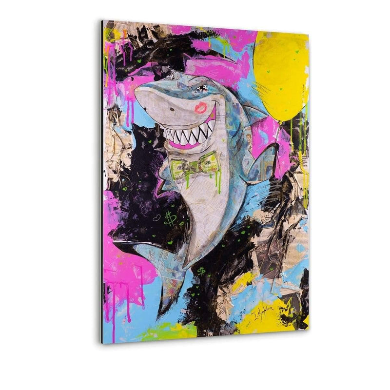 MONEY SHARK - Alu-Dibond Bild - Hustling Sharks