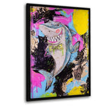 MONEY SHARK - Leinwandbild mit Schattenfuge "schwarz" - Hustling Sharks