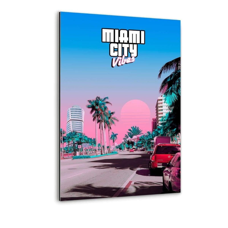 Miami Vibes - Alu-Dibond Bild - Hustling Sharks