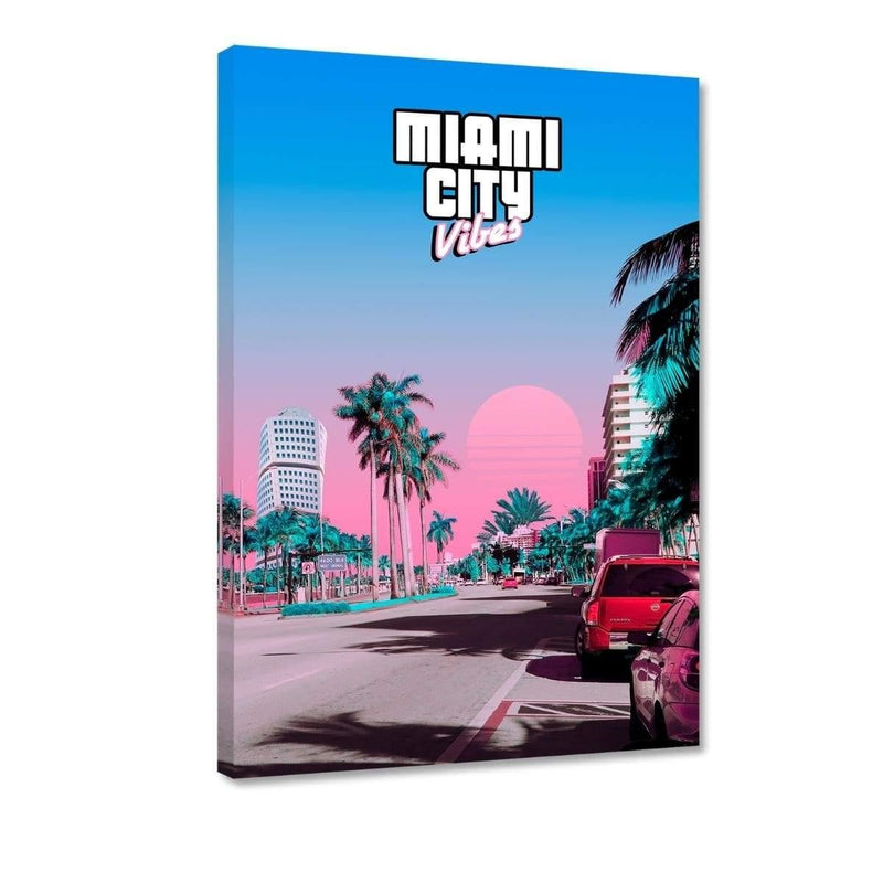 Miami Vibes - Leinwandbild - Hustling Sharks