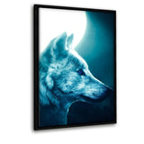 Moon Wolf - Leinwandbild mit Schattenfuge "schwarz" - Hustling Sharks