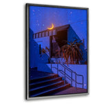 Moonlight 2 - Leinwandbild mit Schattenfuge "silber" - Hustling Sharks