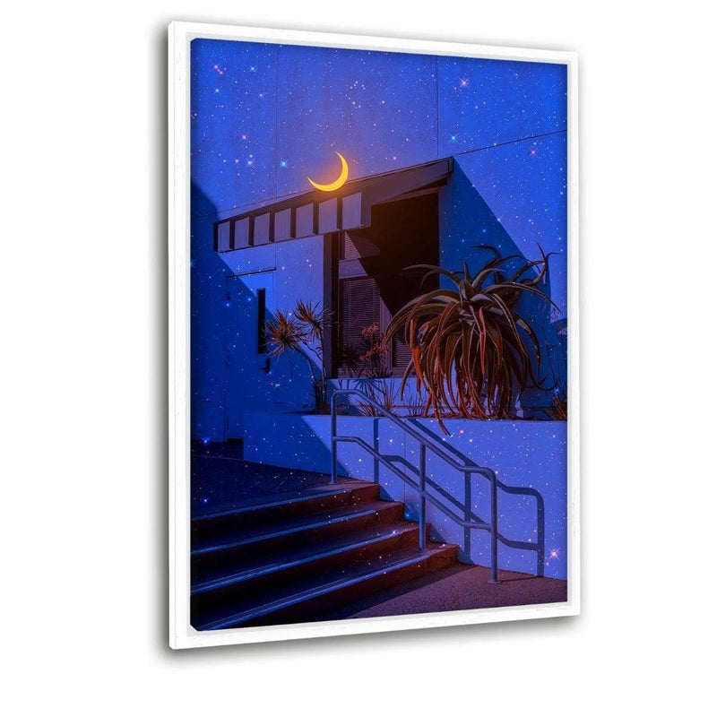 Moonlight 2 - Leinwandbild mit Schattenfuge "weiß" - Hustling Sharks