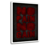 No Pain no Gain #2 - Leinwandbild mit Schattenfuge "schwarz" - Hustling Sharks 