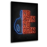 No Pain no Gain #3 - Leinwandbild mit Schattenfuge "schwarz" - Hustling Sharks