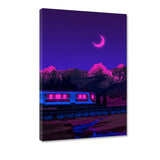 Neon Worlds 3 - Leinwandbild - Hustling Sharks