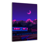 Neon Worlds 3 - Plexiglasbild - Hustling Sharks
