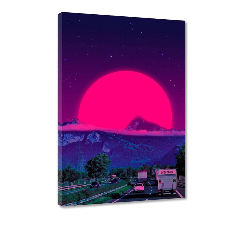 Neon Worlds 4 - Leinwandbild - Hustling Sharks