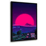 Neon Worlds 4 - Leinwandbild mit Schattenfuge "schwarz" - Hustling Sharks