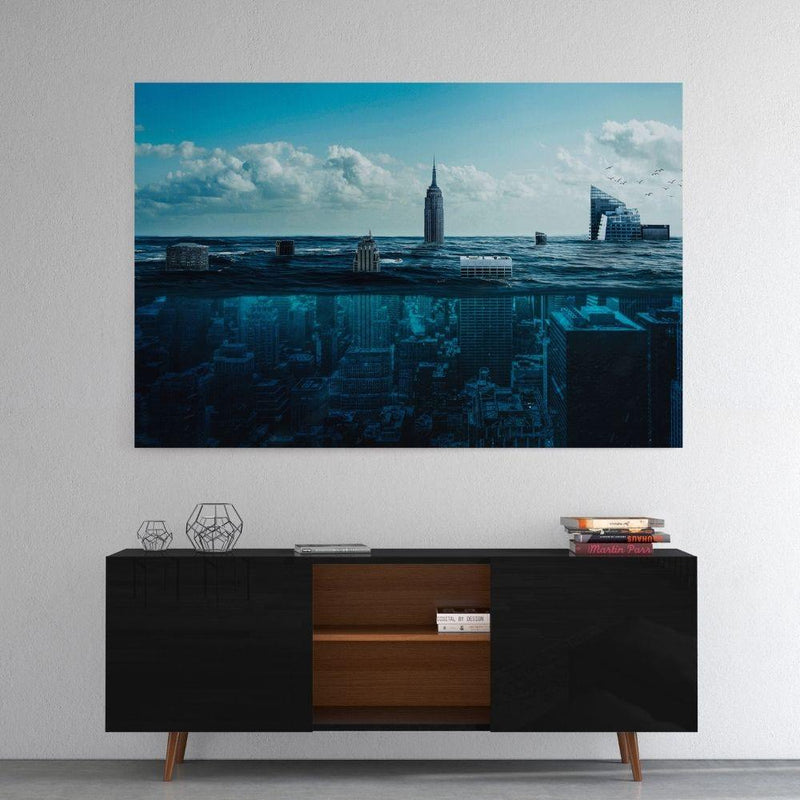 New York Underwater - Mockup mit Hintergrund - Hustling Sharks