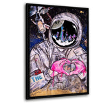 OVER THE MOON - Leinwandbild mit Schattenfuge "schwarz" - Hustling Sharks