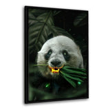 Goldener Panda - Leinwandbild mit Schattenfuge "schwarz" - Hustling Sharks