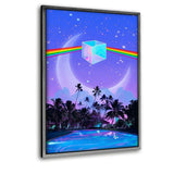 Place of Dreams 3 - Leinwandbild mit Schattenfuge "silber" - Hustling Sharks