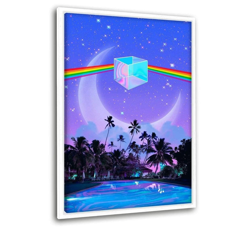 Place of Dreams 3 - Leinwandbild mit Schattenfuge "weiß" - Hustling Sharks