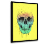 Pop Art Skull - Leinwandbild mit Schattenfuge "schwarz" - Hustling Sharks