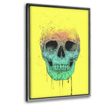 Pop Art Skull - Leinwandbild mit Schattenfuge "silber" - Hustling Sharks