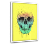 Pop Art Skull - Leinwandbild mit Schattenfuge "weiß" - Hustling Sharks