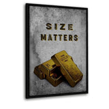 SIZE MATTERS - Leinwandbild mit Schattenfuge "schwarz" - Hustling Sharks