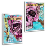 The Skull-Bundle | Leinwandbild mit Schattenfuge - weiß "Skull-Bundle" | Hustling Sharks