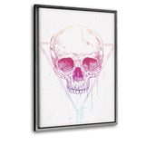 Skull In A Triangle #2 - Leinwandbild mit Schattenfuge "silber" - Hustling Sharks