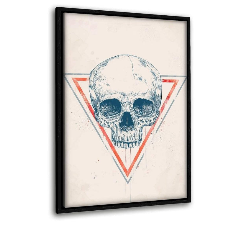 Skull In A Triangle #3 - Leinwandbild mit Schattenfuge "schwarz" - Hustling Sharks