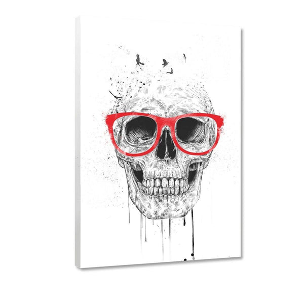 Skull With Red Glasses - Leinwandbild - Hustling Sharks