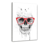 Skull With Red Glasses - Plexiglasbild - Hustling Sharks