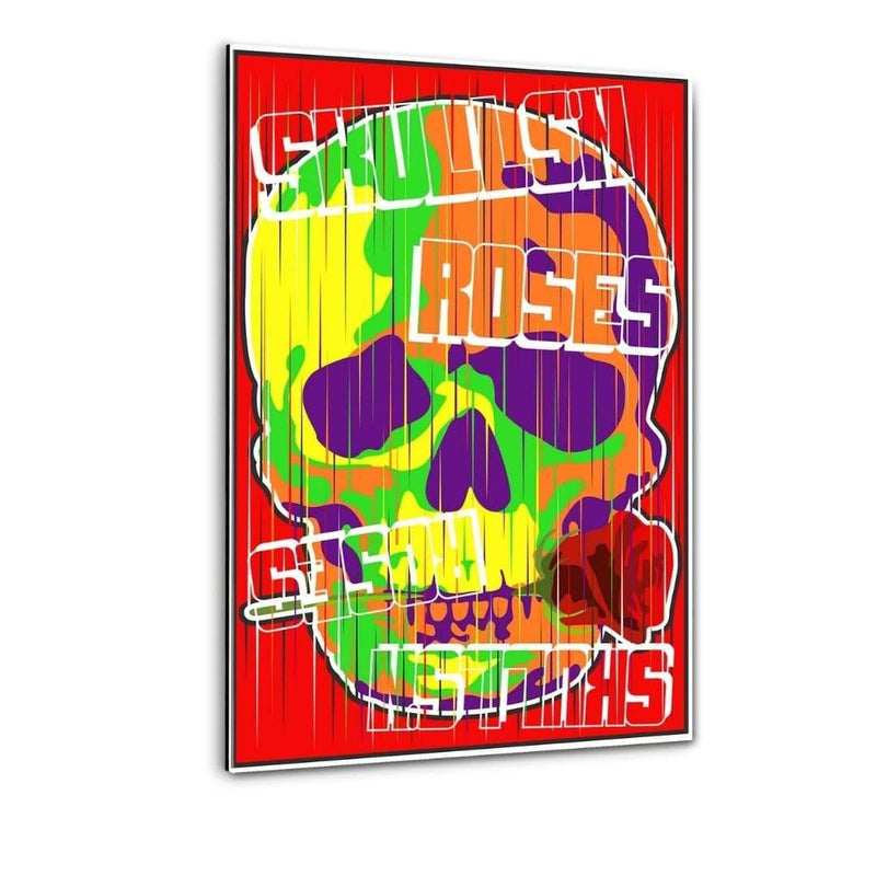 Skulls And Roses - Plexiglasbild - Hustling Sharks