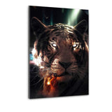 Smoking Tiger - Plexiglasbild - Hustling Sharks