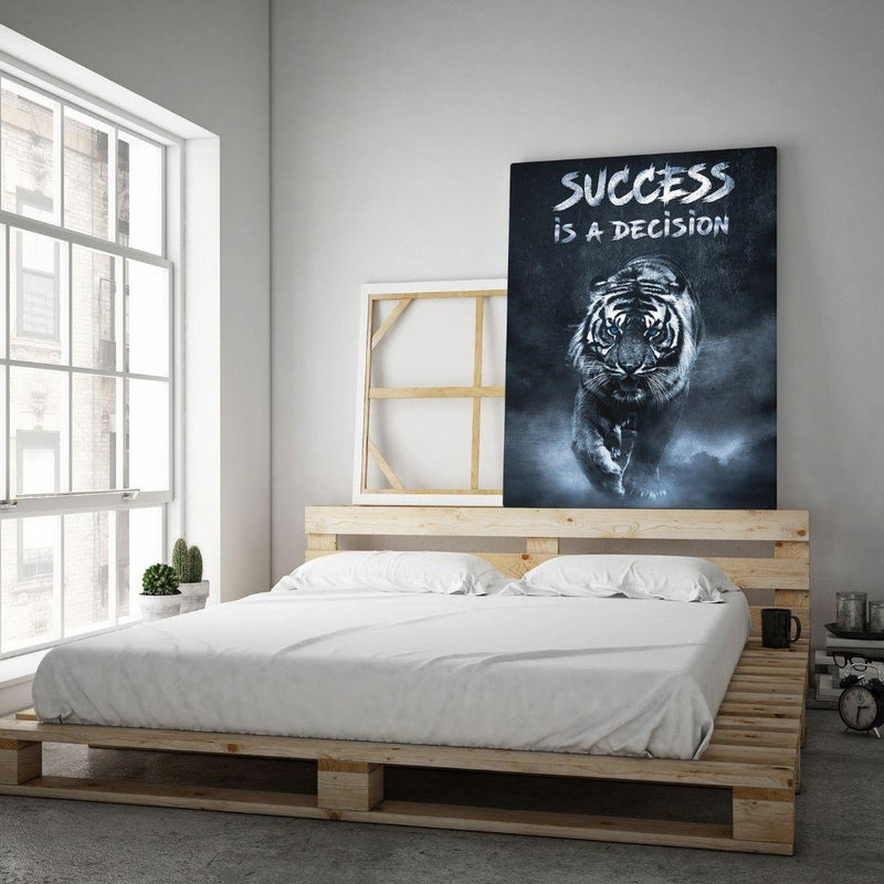 Success is a decision! - mit Hintergrund - Hustling Sharks