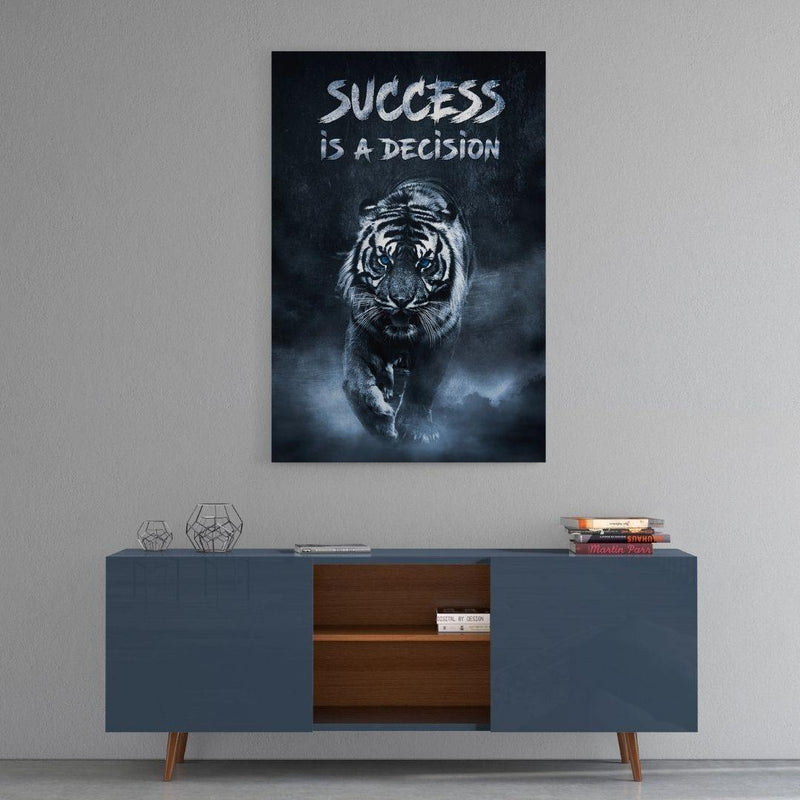 Success is a decision! - mit Hintergrund - Hustling Sharks