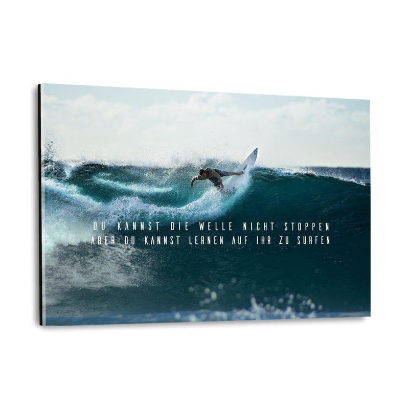 LERNE ZU SURFEN - Plexiglasbild - Hustling Sharks