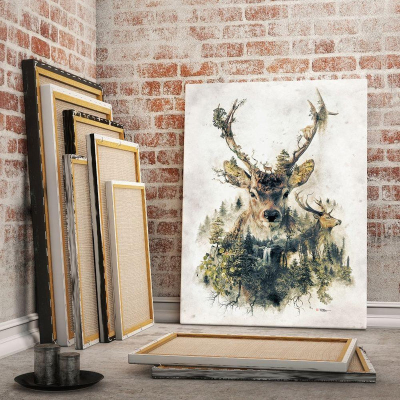 Surreal Deer - Mockup mit Hintergrund 1 - Hustling Sharks