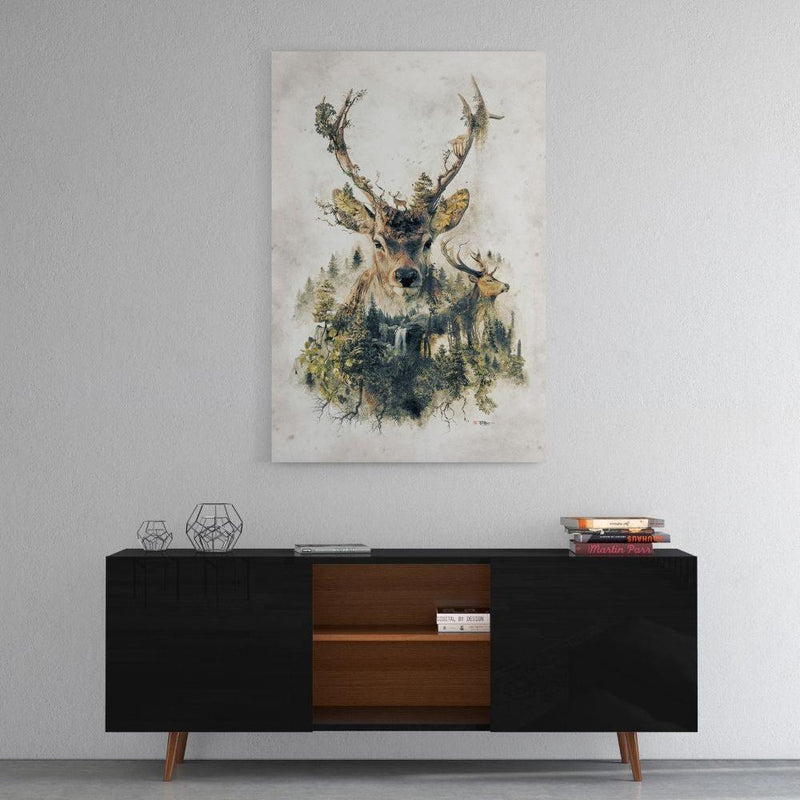Surreal Deer - Mockup mit Hintergrund 2 - Hustling Sharks
