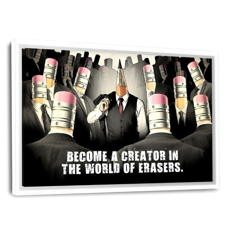 THE CREATOR  - Leinwandbild mit Schattenfuge "weiß" - Hustling Sharks
