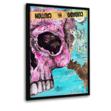 THE RIGHT SKULL - Leinwandbild mit Schattenfuge "schwarz" - Hustling Sharks