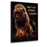 THE STRONG SURVIVE - Leinwandbild mit Schattenfuge "schwarz" - Hustling Sharks