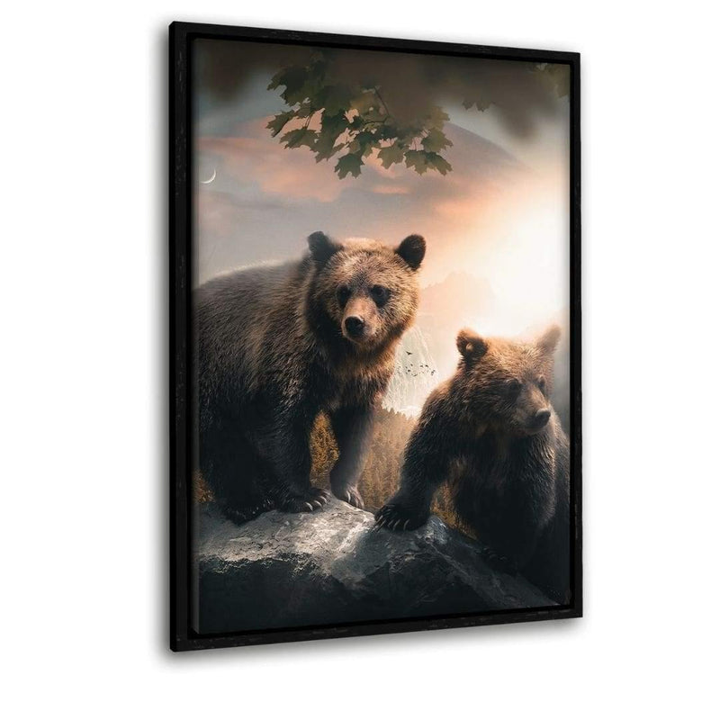 Bärenbande-Bundle | Leinwandbild m. Schattenfuge - schwarz "The Bears" | Hustling Sharks