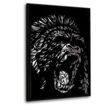 The Gorilla - Leinwandbild mit Schattenfuge "schwarz" - Hustling Sharks