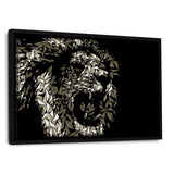 The Lion #2 - Leinwandbild mit Schattenfuge "schwarz" - Hustling Sharks