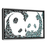 The Pandas - Leinwandbild mit Schattenfuge "silber" - Hustling Sharks