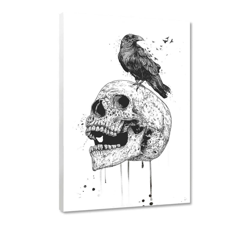 The Skull b/w - Leinwandbild - Hustling Sharks