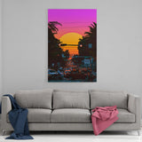 Vaporwave Sunset - Mockup mit Hintergrund - Hustling Sharks