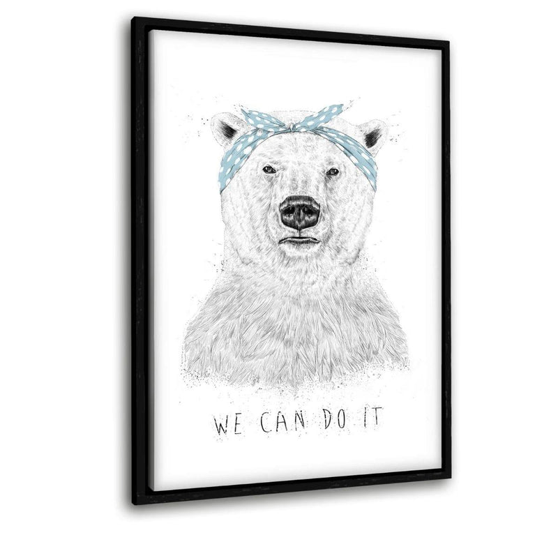 We Can Do It - Leinwandbild mit Schattenfuge "schwarz" - Hustling Sharks
